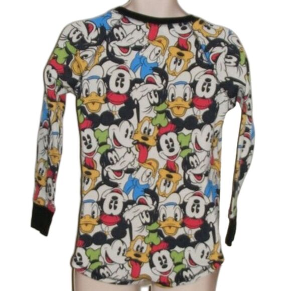 DISNEY Thermals, M, 2pc Top/Bottom, Faces all over, Multicolor - Picture 5 of 8